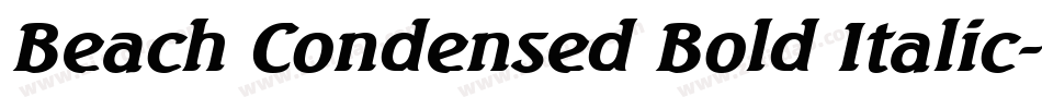 Beach Condensed Bold Italic字体转换